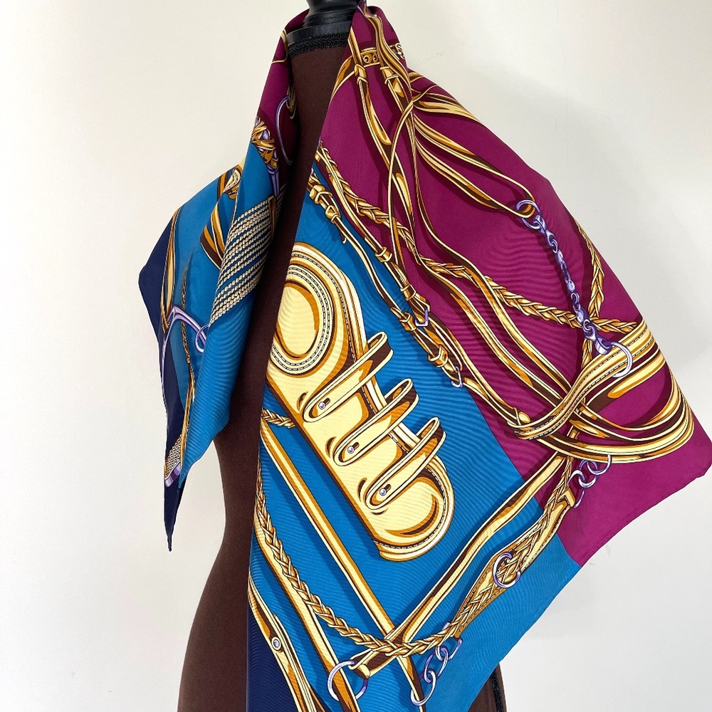 New Gucci Scarf Equestrian Iconic Logo Print Silk Wrap - Picture 5 of 12